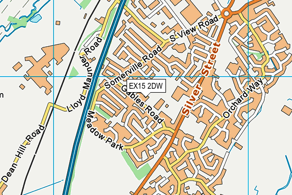 EX15 2DW map - OS VectorMap District (Ordnance Survey)