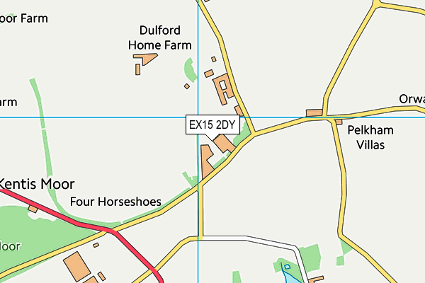 EX15 2DY map - OS VectorMap District (Ordnance Survey)