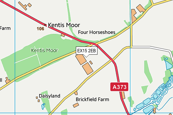 EX15 2EB map - OS VectorMap District (Ordnance Survey)