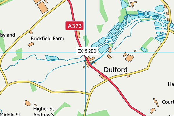 EX15 2ED map - OS VectorMap District (Ordnance Survey)