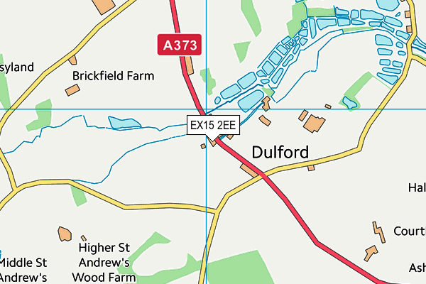 EX15 2EE map - OS VectorMap District (Ordnance Survey)