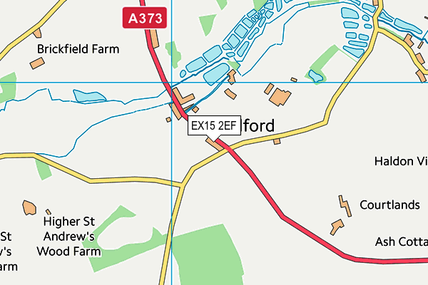 EX15 2EF map - OS VectorMap District (Ordnance Survey)