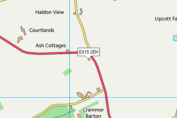 EX15 2EH map - OS VectorMap District (Ordnance Survey)