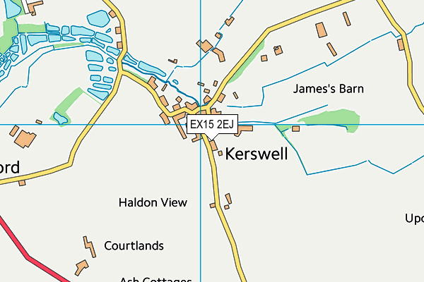 EX15 2EJ map - OS VectorMap District (Ordnance Survey)