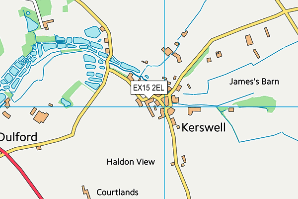 EX15 2EL map - OS VectorMap District (Ordnance Survey)