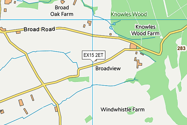 EX15 2ET map - OS VectorMap District (Ordnance Survey)