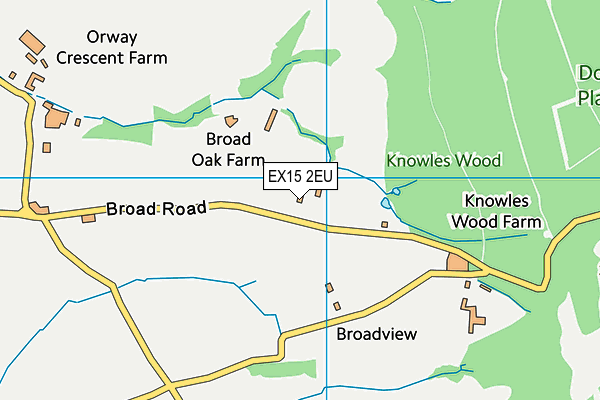 EX15 2EU map - OS VectorMap District (Ordnance Survey)