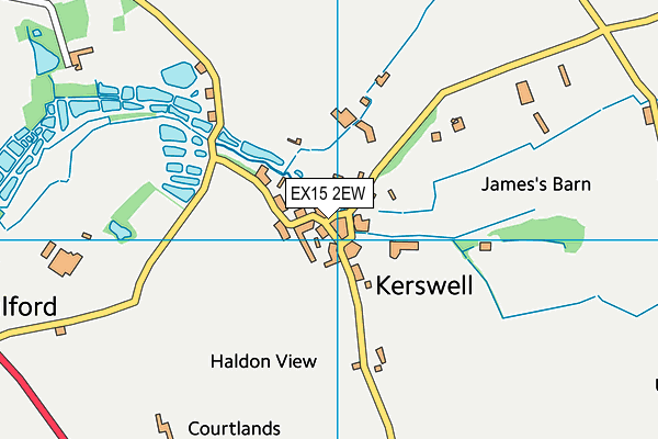 EX15 2EW map - OS VectorMap District (Ordnance Survey)