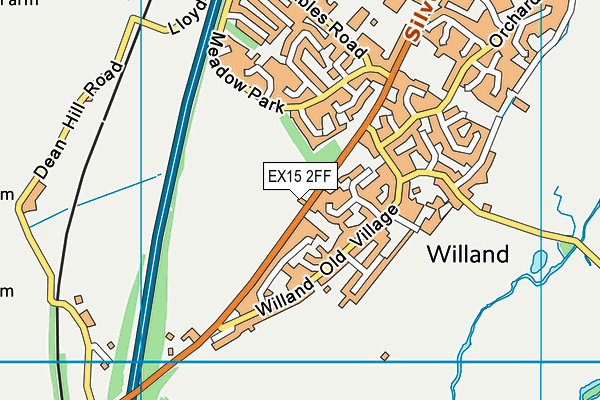 EX15 2FF map - OS VectorMap District (Ordnance Survey)