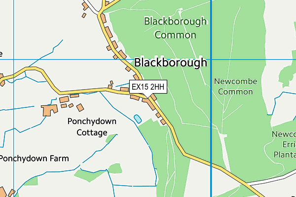 EX15 2HH map - OS VectorMap District (Ordnance Survey)