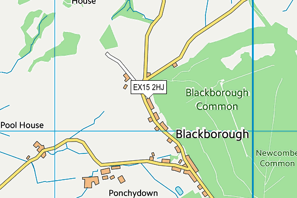 EX15 2HJ map - OS VectorMap District (Ordnance Survey)