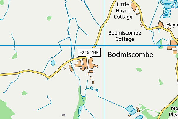 EX15 2HR map - OS VectorMap District (Ordnance Survey)