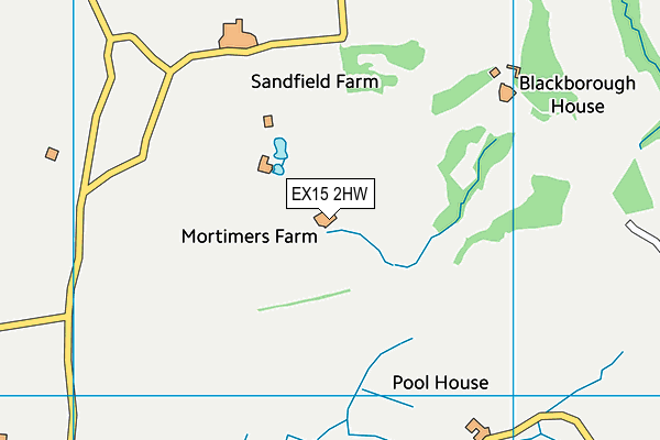 EX15 2HW map - OS VectorMap District (Ordnance Survey)