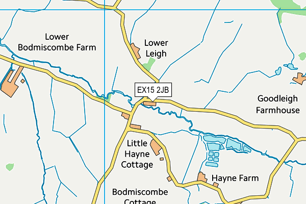 EX15 2JB map - OS VectorMap District (Ordnance Survey)