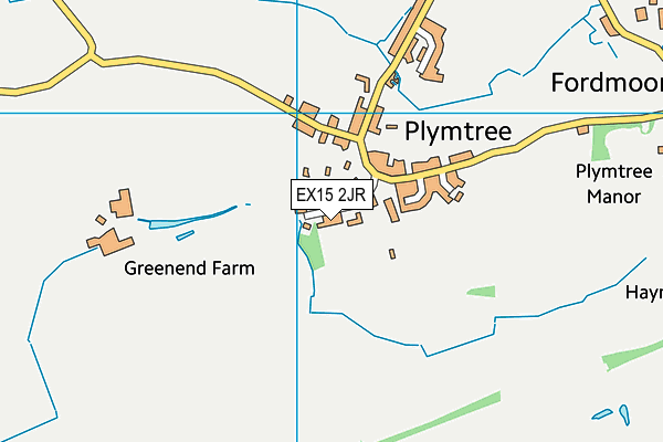 EX15 2JR map - OS VectorMap District (Ordnance Survey)