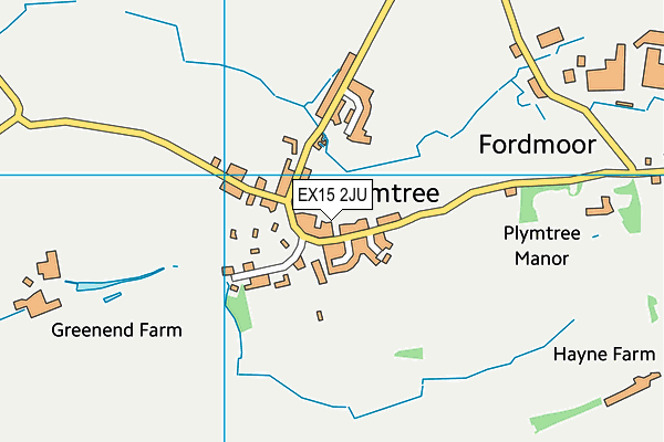 Plymtree Church of England Primary School map (EX15 2JU) - OS VectorMap District (Ordnance Survey)