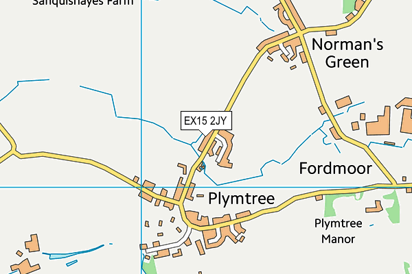 EX15 2JY map - OS VectorMap District (Ordnance Survey)