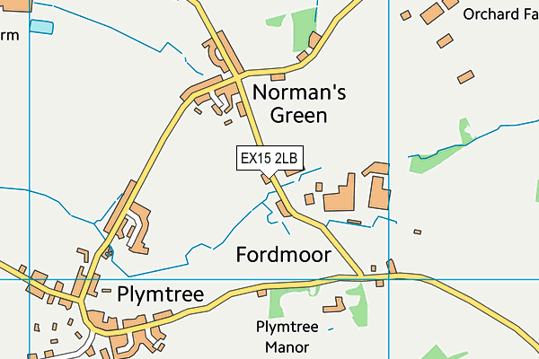 EX15 2LB map - OS VectorMap District (Ordnance Survey)