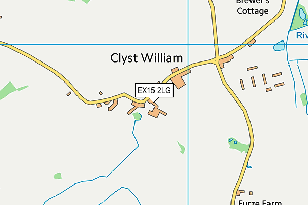 EX15 2LG map - OS VectorMap District (Ordnance Survey)