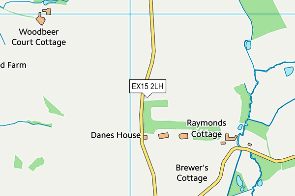 EX15 2LH map - OS VectorMap District (Ordnance Survey)