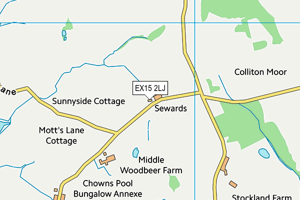 EX15 2LJ map - OS VectorMap District (Ordnance Survey)