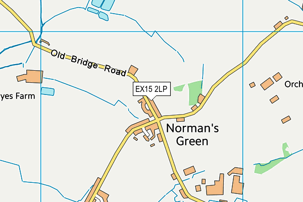 EX15 2LP map - OS VectorMap District (Ordnance Survey)