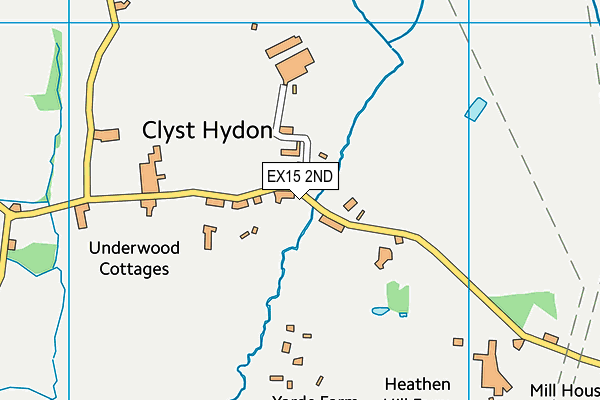 Clyst Hydon Cricket Club map (EX15 2ND) - OS VectorMap District (Ordnance Survey)