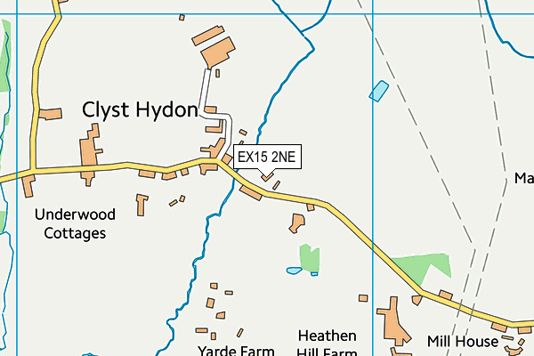 EX15 2NE map - OS VectorMap District (Ordnance Survey)