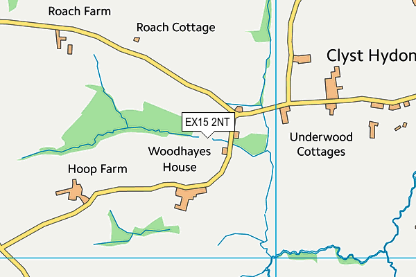 EX15 2NT map - OS VectorMap District (Ordnance Survey)