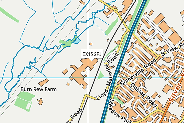 EX15 2PJ map - OS VectorMap District (Ordnance Survey)