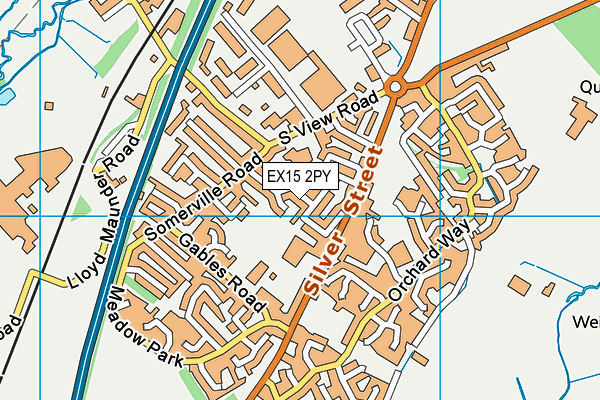 EX15 2PY map - OS VectorMap District (Ordnance Survey)