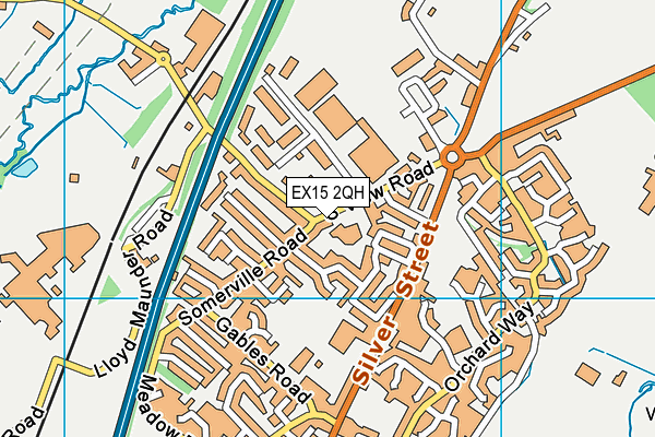 EX15 2QH map - OS VectorMap District (Ordnance Survey)