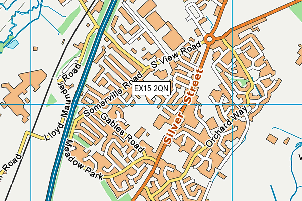 EX15 2QN map - OS VectorMap District (Ordnance Survey)