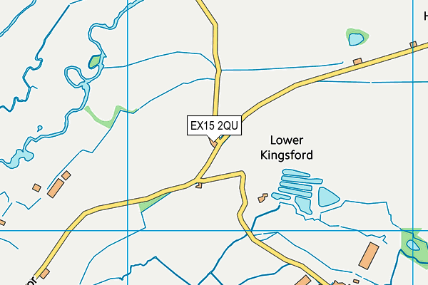 EX15 2QU map - OS VectorMap District (Ordnance Survey)