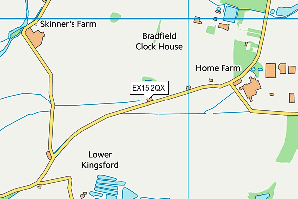 EX15 2QX map - OS VectorMap District (Ordnance Survey)