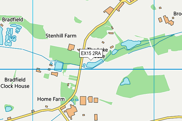 EX15 2RA map - OS VectorMap District (Ordnance Survey)