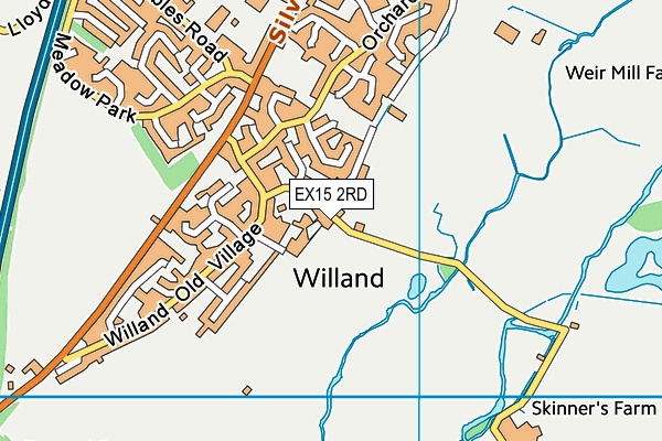 EX15 2RD map - OS VectorMap District (Ordnance Survey)