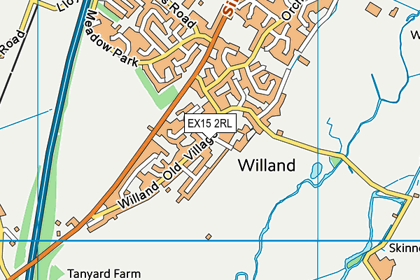 EX15 2RL map - OS VectorMap District (Ordnance Survey)