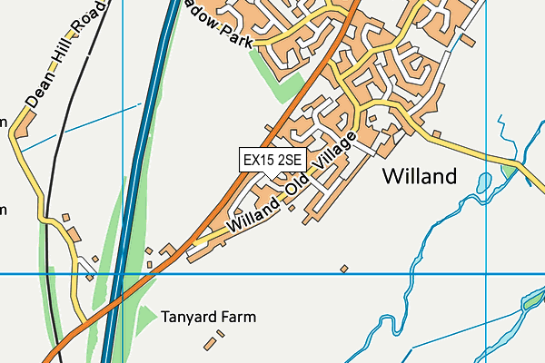 EX15 2SE map - OS VectorMap District (Ordnance Survey)