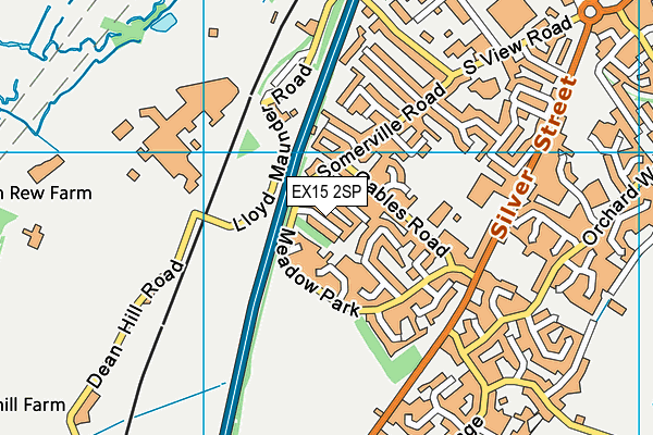 EX15 2SP map - OS VectorMap District (Ordnance Survey)