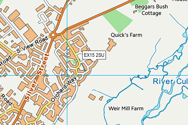 EX15 2SU map - OS VectorMap District (Ordnance Survey)
