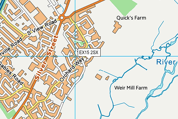EX15 2SX map - OS VectorMap District (Ordnance Survey)