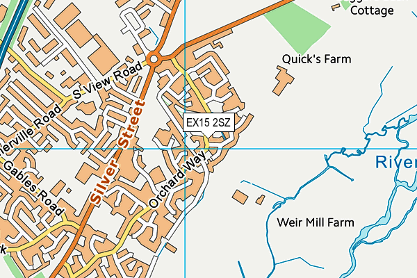 EX15 2SZ map - OS VectorMap District (Ordnance Survey)