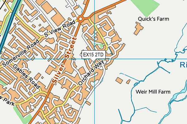 EX15 2TD map - OS VectorMap District (Ordnance Survey)