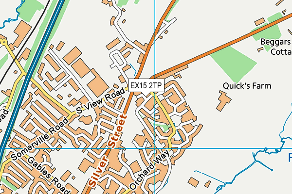 EX15 2TP map - OS VectorMap District (Ordnance Survey)