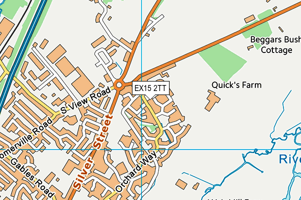 EX15 2TT map - OS VectorMap District (Ordnance Survey)