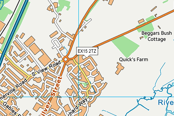 EX15 2TZ map - OS VectorMap District (Ordnance Survey)