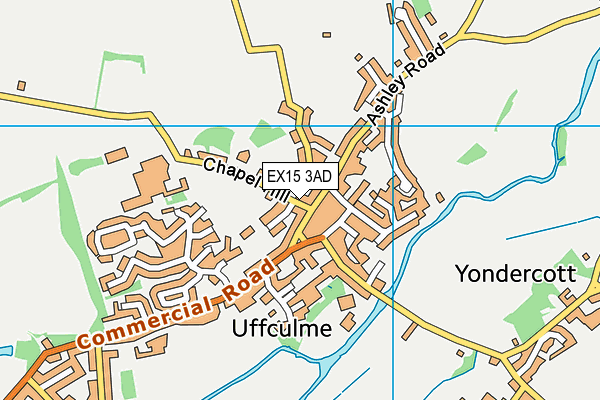 EX15 3AD map - OS VectorMap District (Ordnance Survey)