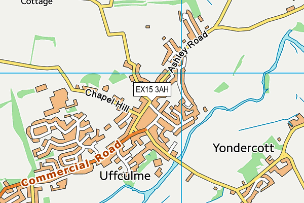 EX15 3AH map - OS VectorMap District (Ordnance Survey)