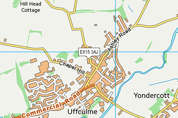 EX15 3AJ map - OS VectorMap District (Ordnance Survey)